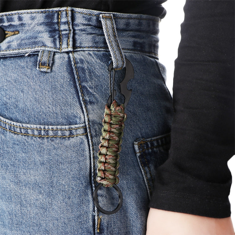 2pcs Outdoor Climbing Eagle Beak Buckle Umbrella Rope Hand-Woven Key Hanging Buckle