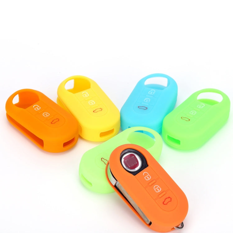 For Fiat 500 2pcs Folding 3 Button Remote Control Silicone Case