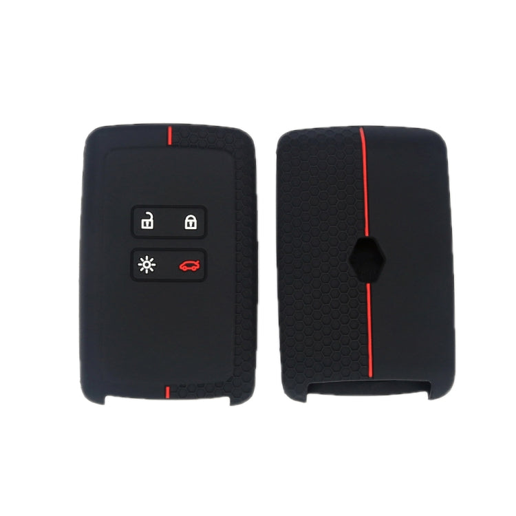 For Renault Koleos/Megane 2pcs 4 Button Honeycomb Pattern Silicone Key Cover