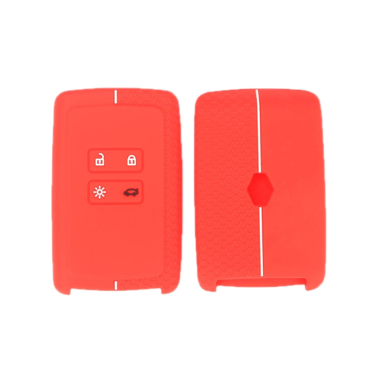 For Renault Koleos/Megane 2pcs 4 Button Honeycomb Pattern Silicone Key Cover