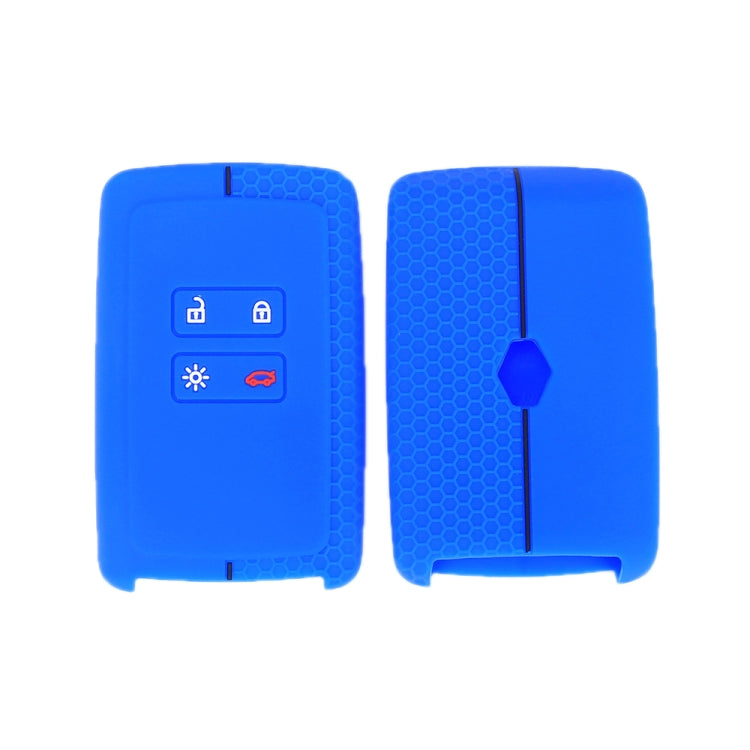 For Renault Koleos/Megane 2pcs 4 Button Honeycomb Pattern Silicone Key Cover