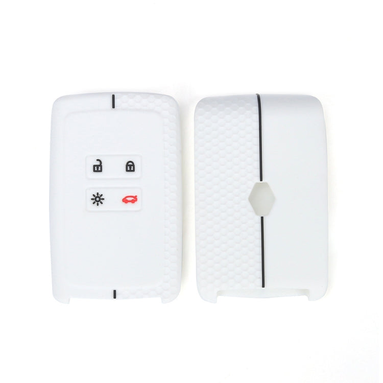 For Renault Koleos/Megane 2pcs 4 Button Honeycomb Pattern Silicone Key Cover