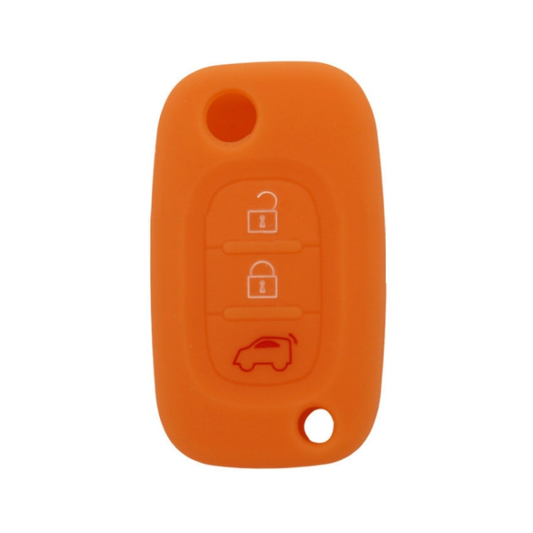 For Mercedes-Benz Smart Folding 2pcs 3 Button Silicone Key Case