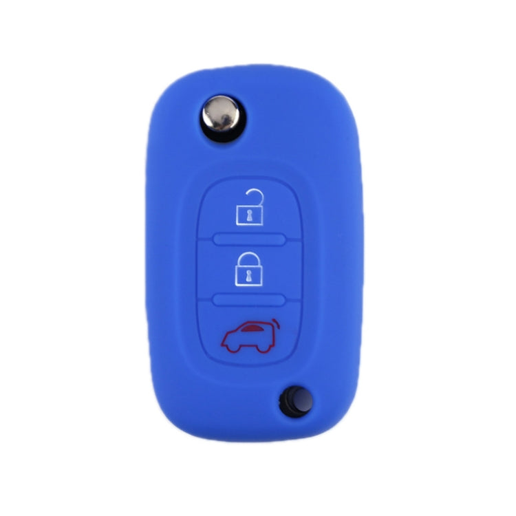 For Mercedes-Benz Smart Folding 2pcs 3 Button Silicone Key Case