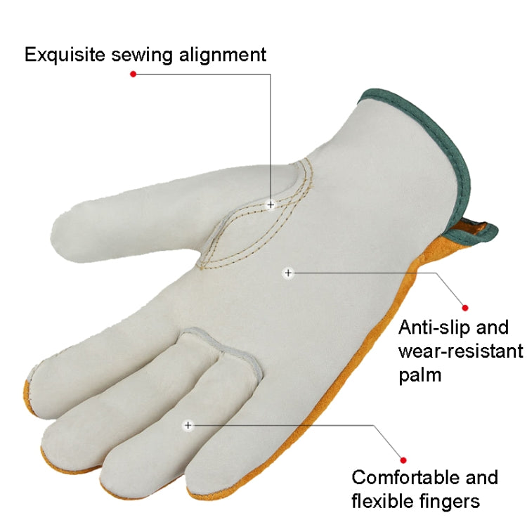 CD1008 Leather Gardening Work Gloves Flower Planting Wear-resistant Gloves