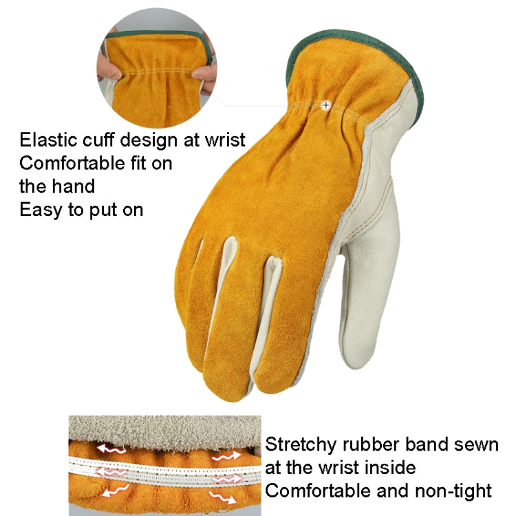 CD1008 Leather Gardening Work Gloves Flower Planting Wear-resistant Gloves