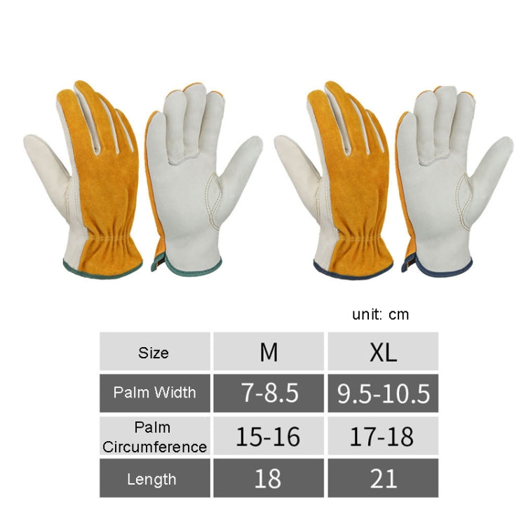 CD1008 Leather Gardening Work Gloves Flower Planting Wear-resistant Gloves