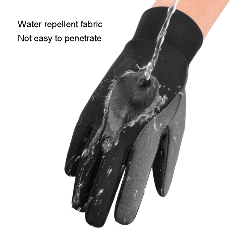 Touch Screen Anti-slip Waterproof Outdoor Sports Warm Cycling Gloves, Size:
