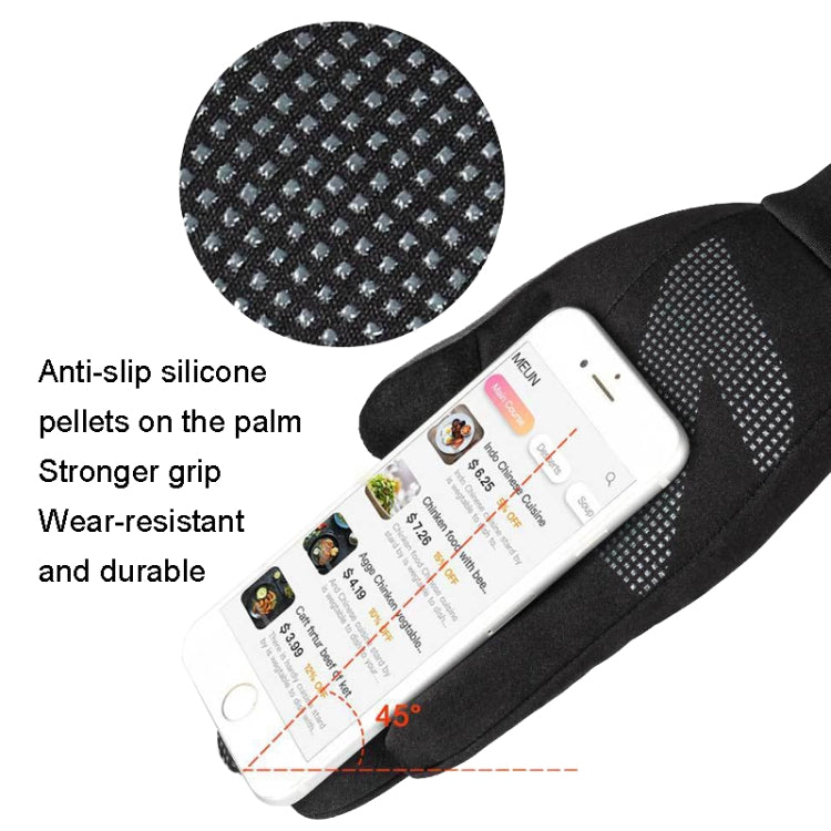 Touch Screen Anti-slip Waterproof Outdoor Sports Warm Cycling Gloves, Size: