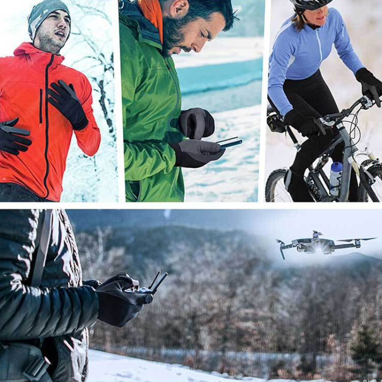 Touch Screen Anti-slip Waterproof Outdoor Sports Warm Cycling Gloves, Size: