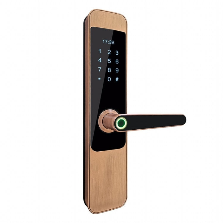 M8 Tuya Smart Wifi Fingerprint Anti-Theft Remote Control Electronic Door Lock, Specification: Bronze 24x240mm