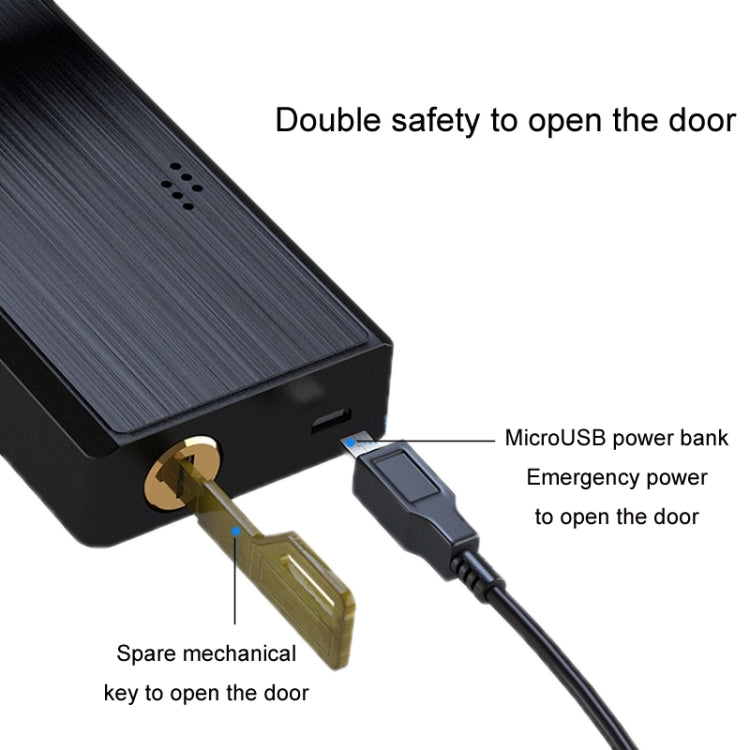 M8 Tuya Smart Wifi Fingerprint Anti-Theft Remote Control Electronic Door Lock, Specification: Bronze 24x240mm