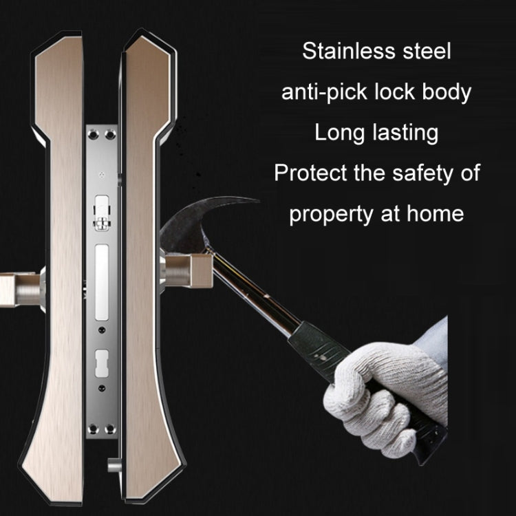 M8 Tuya Smart Wifi Fingerprint Anti-Theft Remote Control Electronic Door Lock, Specification: Bronze 40x388mm