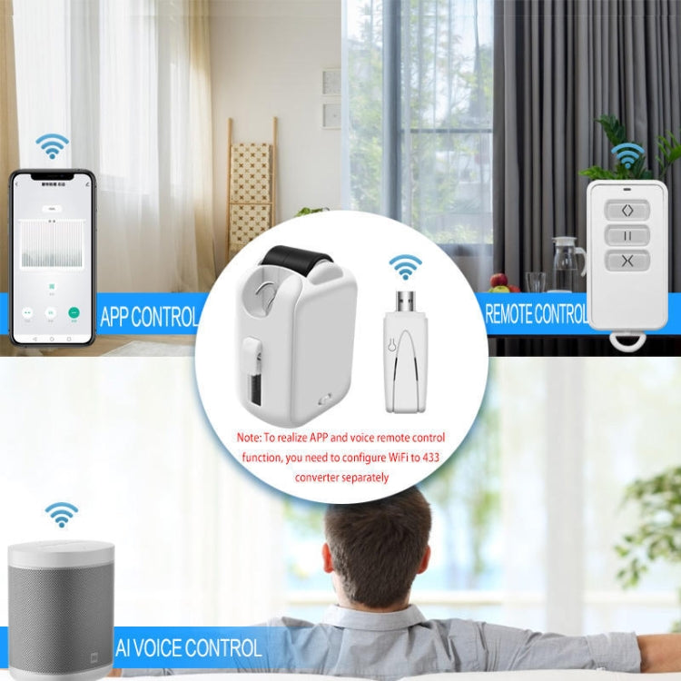 X101 Smart Home Automatic Curtain Machine With RC, Style: Roman Pole Model Double Host