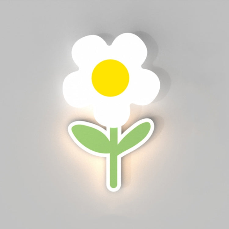Children Room Warm Bedside Sunflower Wall Lamp, Color: Flower Three-color Dimmer