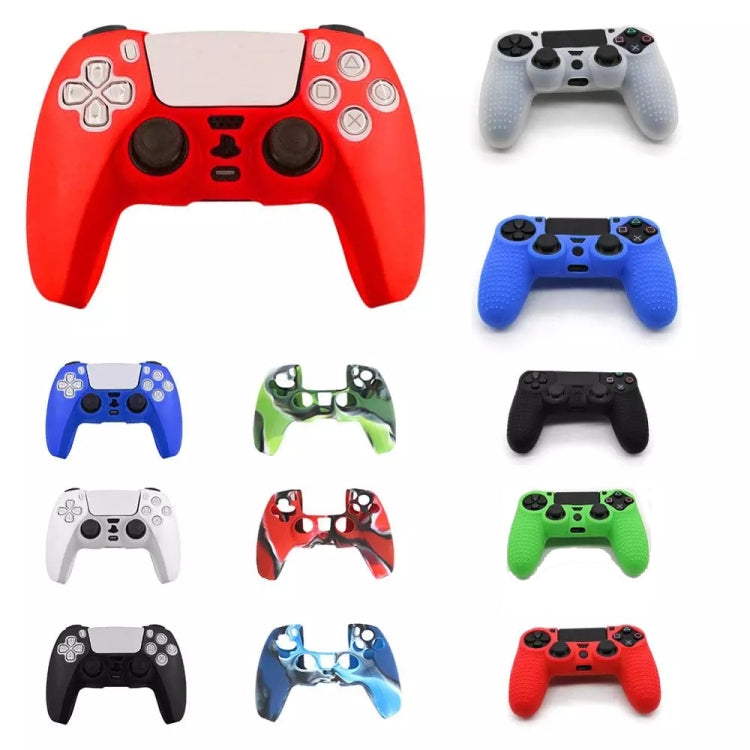 For PS5 Controller Silicone Case Protective Cover, Product color: Camouflage Blue