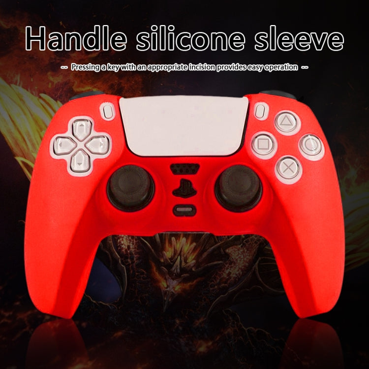 For PS5 Controller Silicone Case Protective Cover, Product color: Camouflage Blue