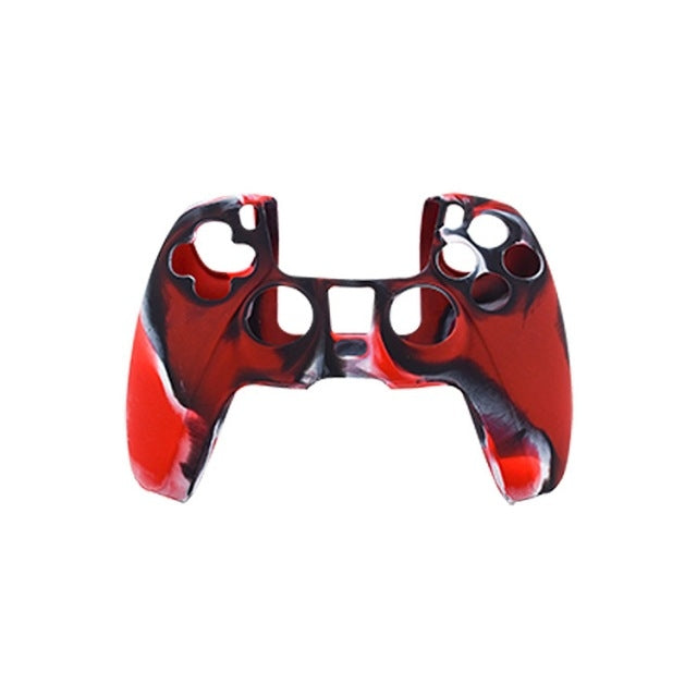For PS5 Controller Silicone Case Protective Cover, Product color: Camouflage Red