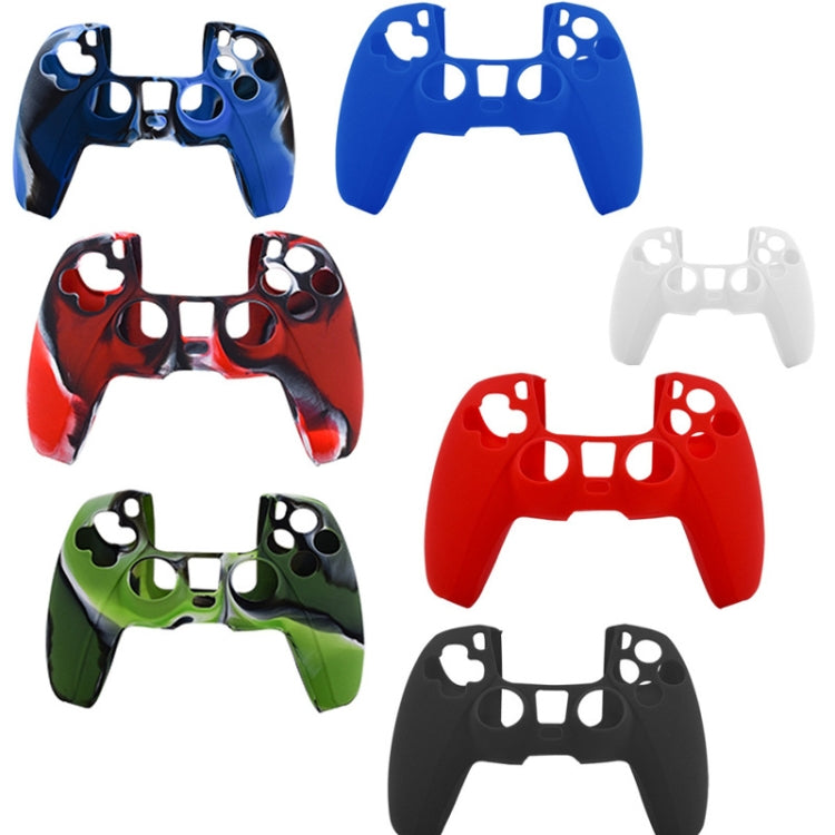 For PS5 Controller Silicone Case Protective Cover, Product color: Camouflage Red