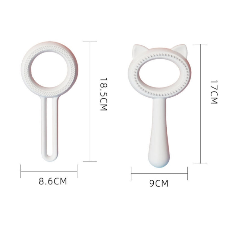 2pcs Cat Double Sided Hair Removal Comb Pet Cleaning Brush, Random Color Delivery