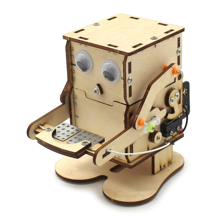 Robot Eating Coins Kids DIY Science Toy Educational Scientific Experiment Kit Wood Craft