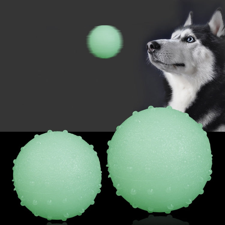 3pcs TPR Bite Resistant Luminous Bouncy Ball Pet Toys, Size: Small 6cm