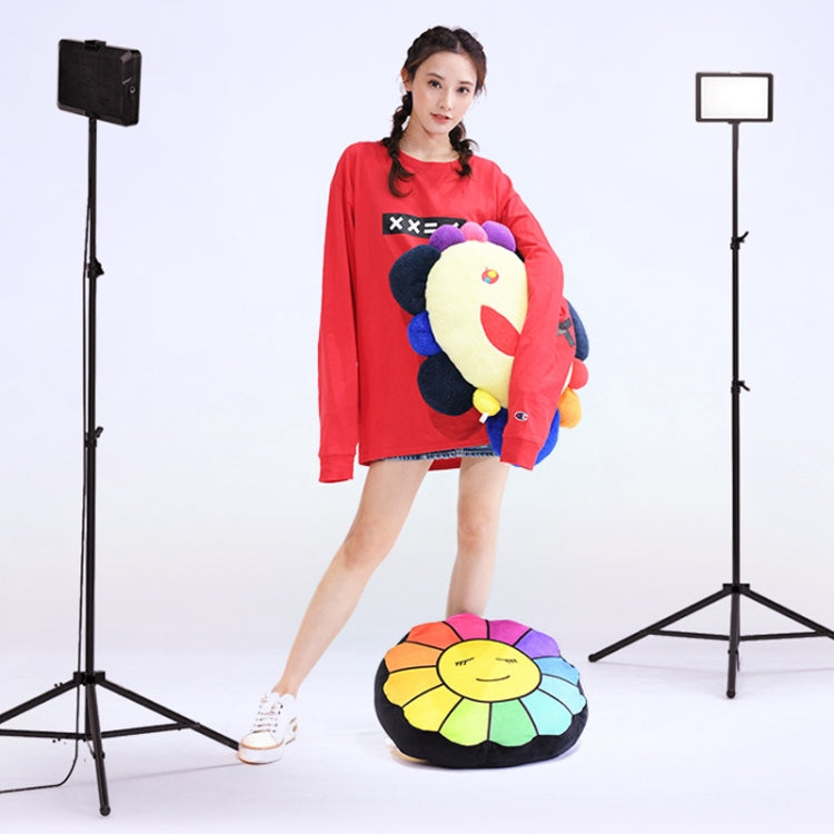 8 Inch 3200-5500K Three-color Temperature Photography Flat-panel Live Fill Light,Spec: 0.5m Bracket