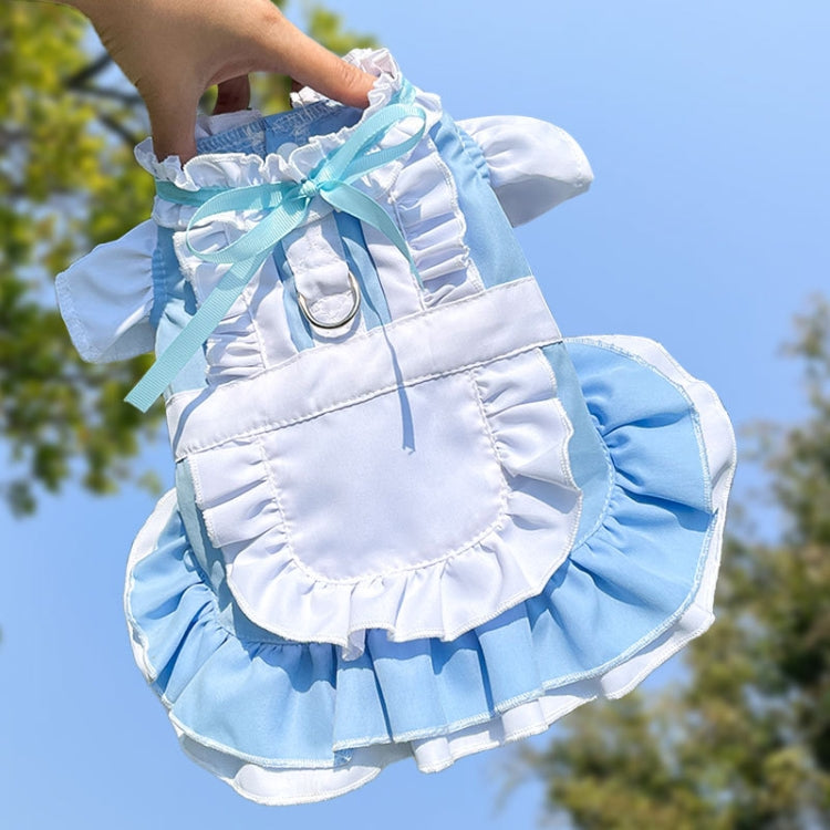 Pet Parent-child Dress Maid Skirt Can Be Hung With Leash, Size: