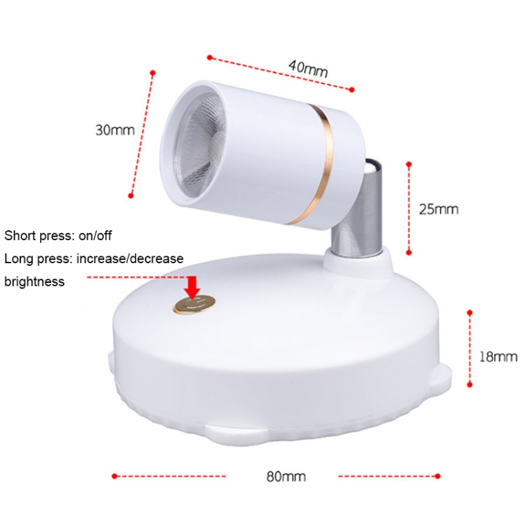 TL005 Recharging Background Wall LED Spotlights Gallery Decorative Lights without Remote Control