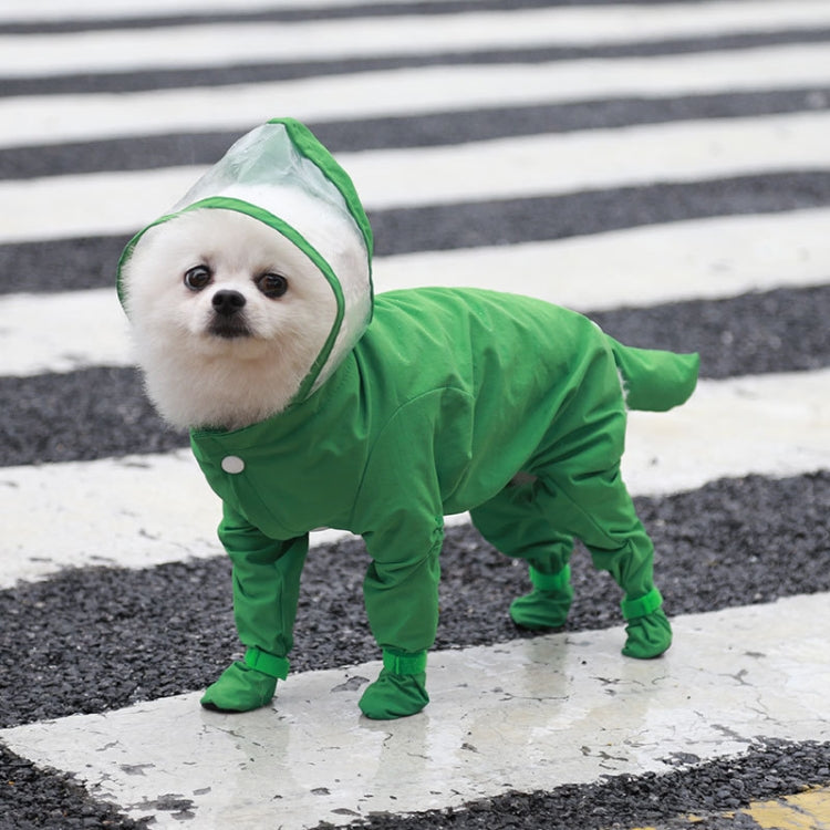 All-inclusive Pet Four-leg One-piece Outdoor Waterproof Raincoat, Size: