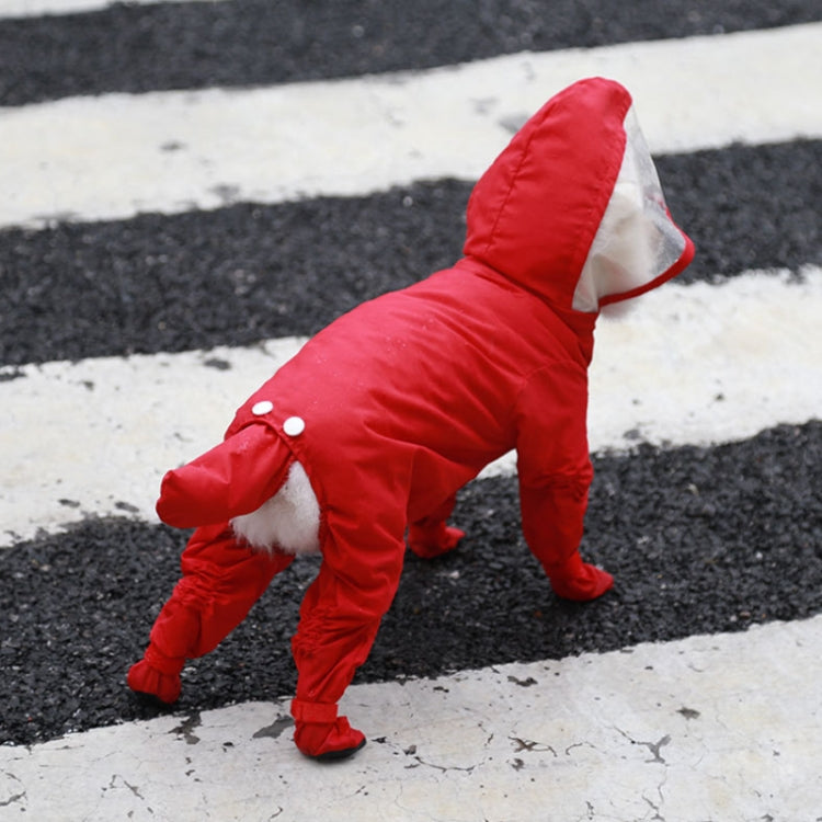 All-inclusive Pet Four-leg One-piece Outdoor Waterproof Raincoat, Size: