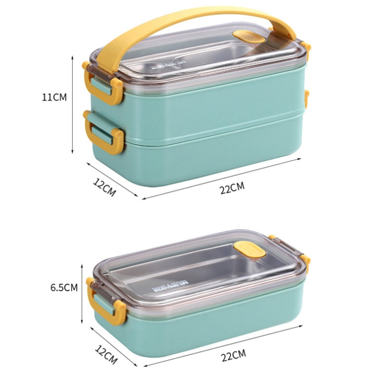 Large Capacity Refillable 304 Stainless Steel Insulated Lunch Box, Specification: 800ml (Blue)