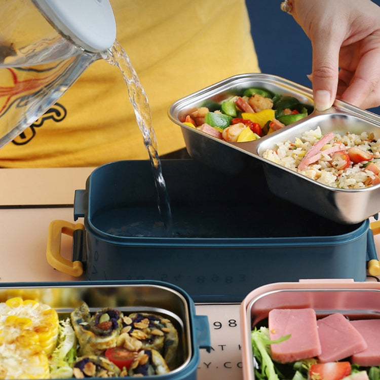 Large Capacity Refillable 304 Stainless Steel Insulated Lunch Box, Specification: 800ml (Blue)