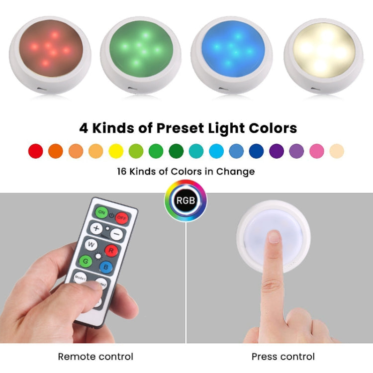 Ambience Pat Light Bedside Eye Protection Night Light, Color: RGBW Color Light Battery