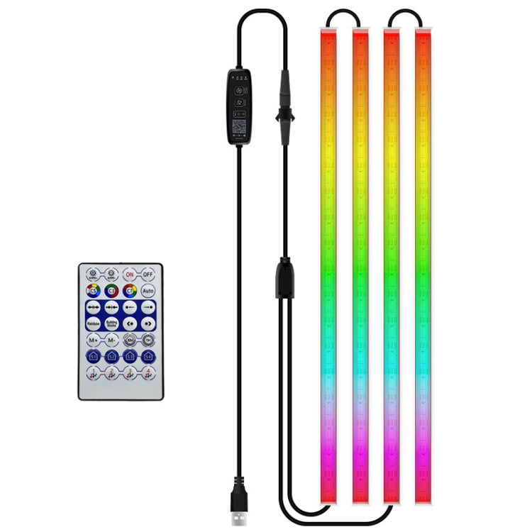 USB Car Atmosphere Decoration Symphony LED Lights, Specification: 72 LED+28 Key Remote Control