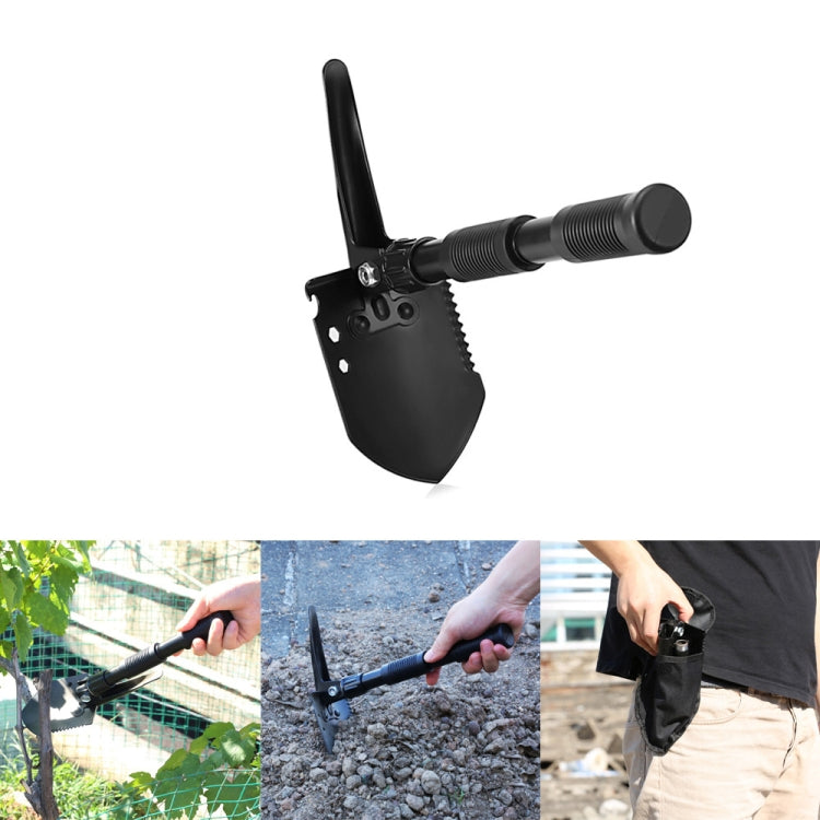 Multifunctional Thickened Double Grip Shovel Outdoor Camping Folding Shovel