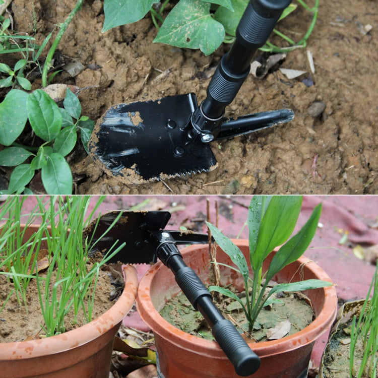 Multifunctional Thickened Double Grip Shovel Outdoor Camping Folding Shovel
