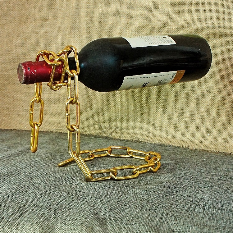 TYJJ-023 Multifunctional Three-dimensional Chain Wine Bottle Rack Home Decorative Ornaments