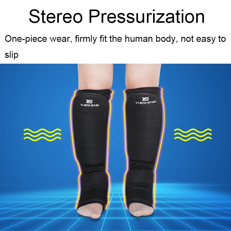 Elastic Breathable Karate Leg Guards Taekwondo EVA Board Protective Gear, Specification: M (Black)