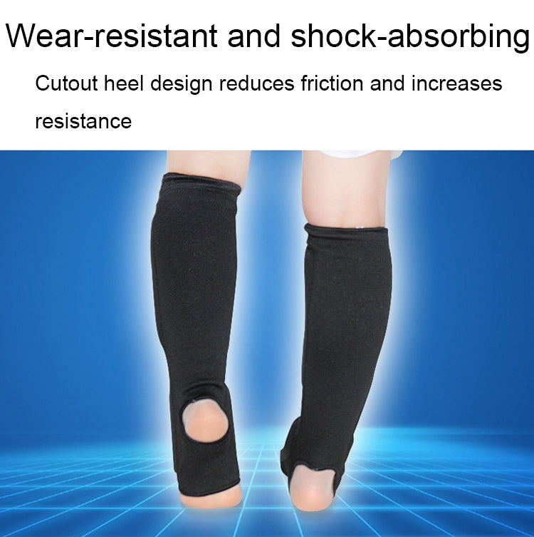 Elastic Breathable Karate Leg Guards Taekwondo EVA Board Protective Gear, Specification: M (Black)