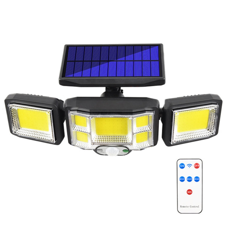 Remote Control Solar Wall Light LED Triple Rotation Sensor Flood Light, Specification: 192COB Integrated