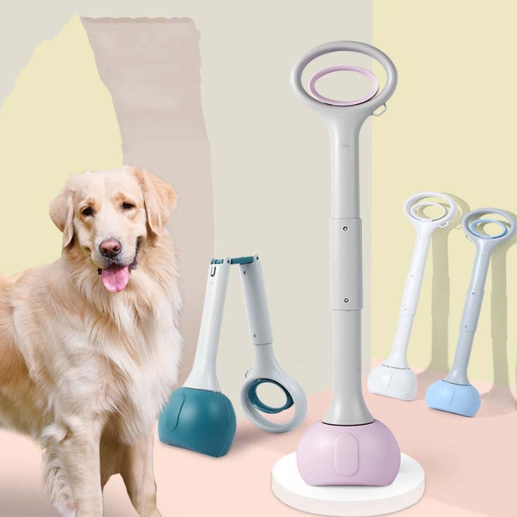Pet Poop Picker Dog Walking Tools With Garbage Bag Storage Box, Specification: 48cm Purple