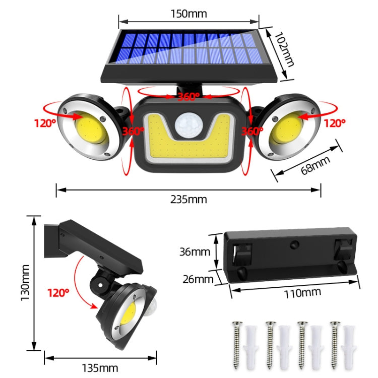 Outdoor Waterproof Human Body Sensor Garden Solar Wall Light(TY05103)