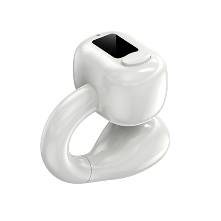 M10 IPX5 Waterproof Ear Clip Bluetooth Earphones, Style: Single White