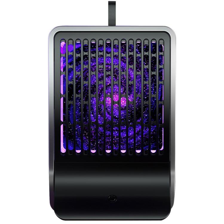Electric Mosquito Killer Lamp Wall-Mounted Household Mosquito Repellent, Spec: Rechargeable 2000mAh - Black