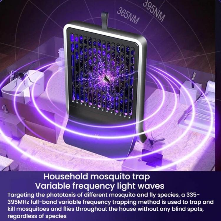 Electric Mosquito Killer Lamp Wall-Mounted Household Mosquito Repellent, Spec: USB Plug - Black