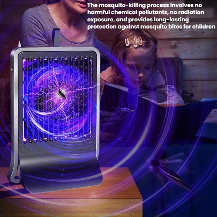 Electric Mosquito Killer Lamp Wall-Mounted Household Mosquito Repellent, Spec: USB Plug - Black
