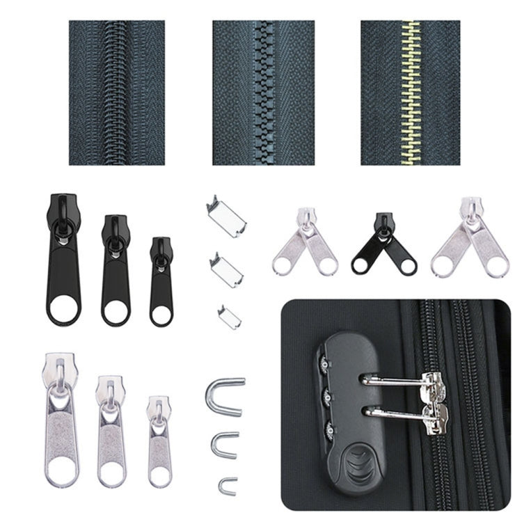 194pcs Zinc Alloy Painted Nylon Zipper Puller Set For Clothing Tent Install