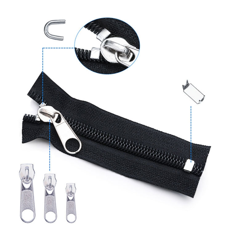 85pcs Toothless Sharp Nose Pliers Zinc Alloy Painted Nylon Zipper Puller Set For Clothing Tent Install