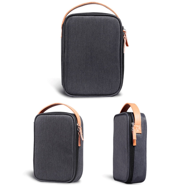 Power Data Cable Storage Bag Digital Mobile Hard Disk Protective Cover , Size: Large (Gray)